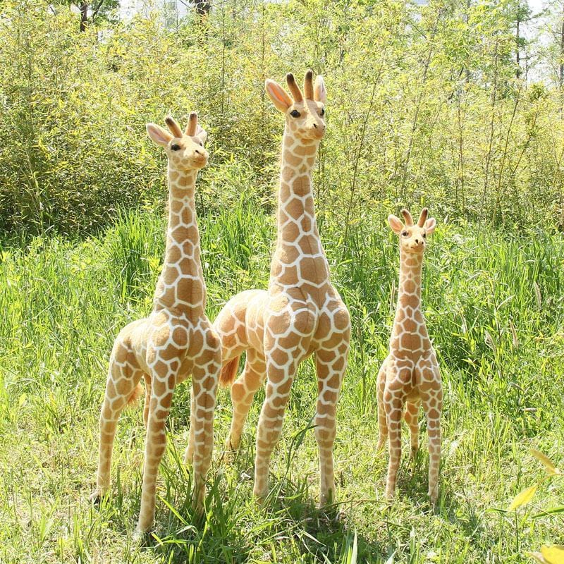 Giraffen-Kuscheltier XXL aus weichem Plüsch – Dekoration fürs Kinderzimmer, 80–140 cm, stehendes Tier, Geschenk für Kinder | Sansoti