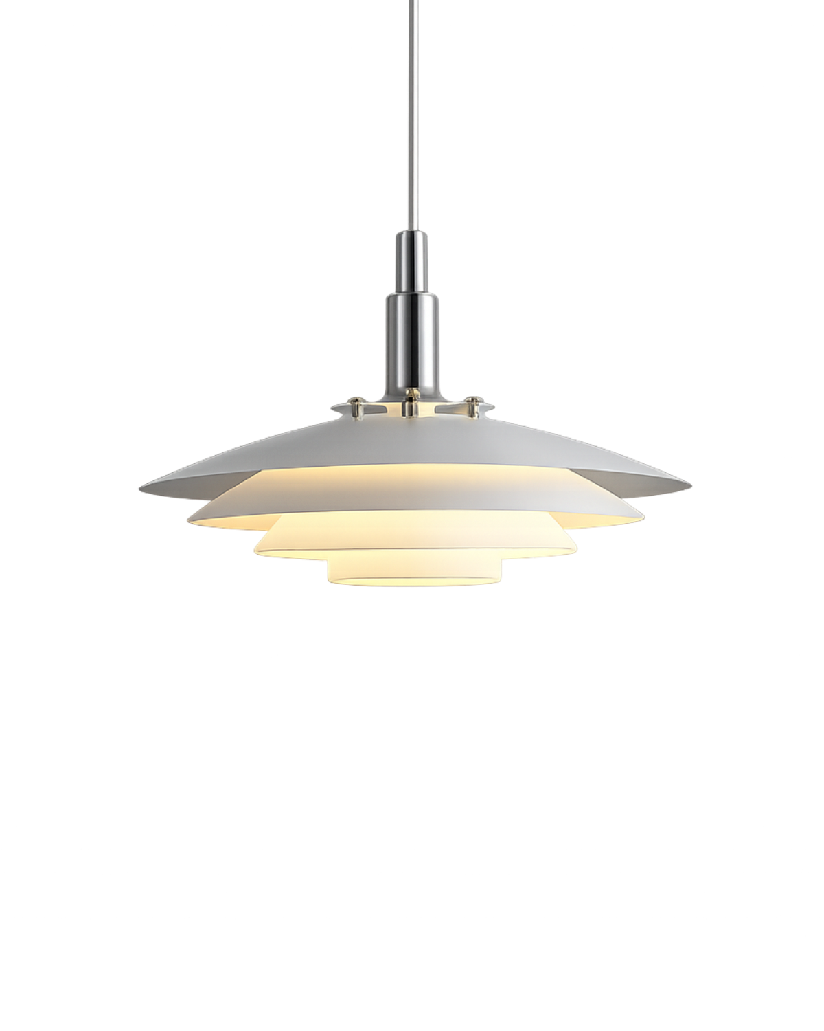 Gelaagde Metalen Hanglamp Zwart Wit Scandinavisch Design Eetkamer Woonkamer Modern Elegant Diffuus Licht Warm Sfeerlicht | Sansoti