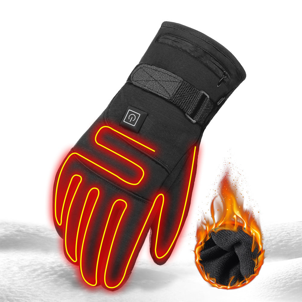 Heated Gloves Touchscreen Waterproof Thermal Winter Gloves Skiing Motorcycling Outdoor Sports | Sansoti