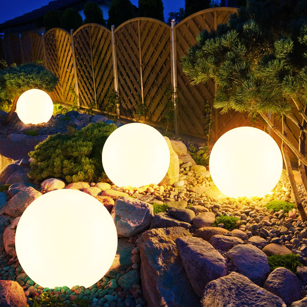Weerbestendige Tuinbol LED-Lamp – Draadloos Oplaadbaar Sfeerverlichting voor Tuin Terras – Waterdicht Buitenlamp met Kleurwisselaar | Sansoti
