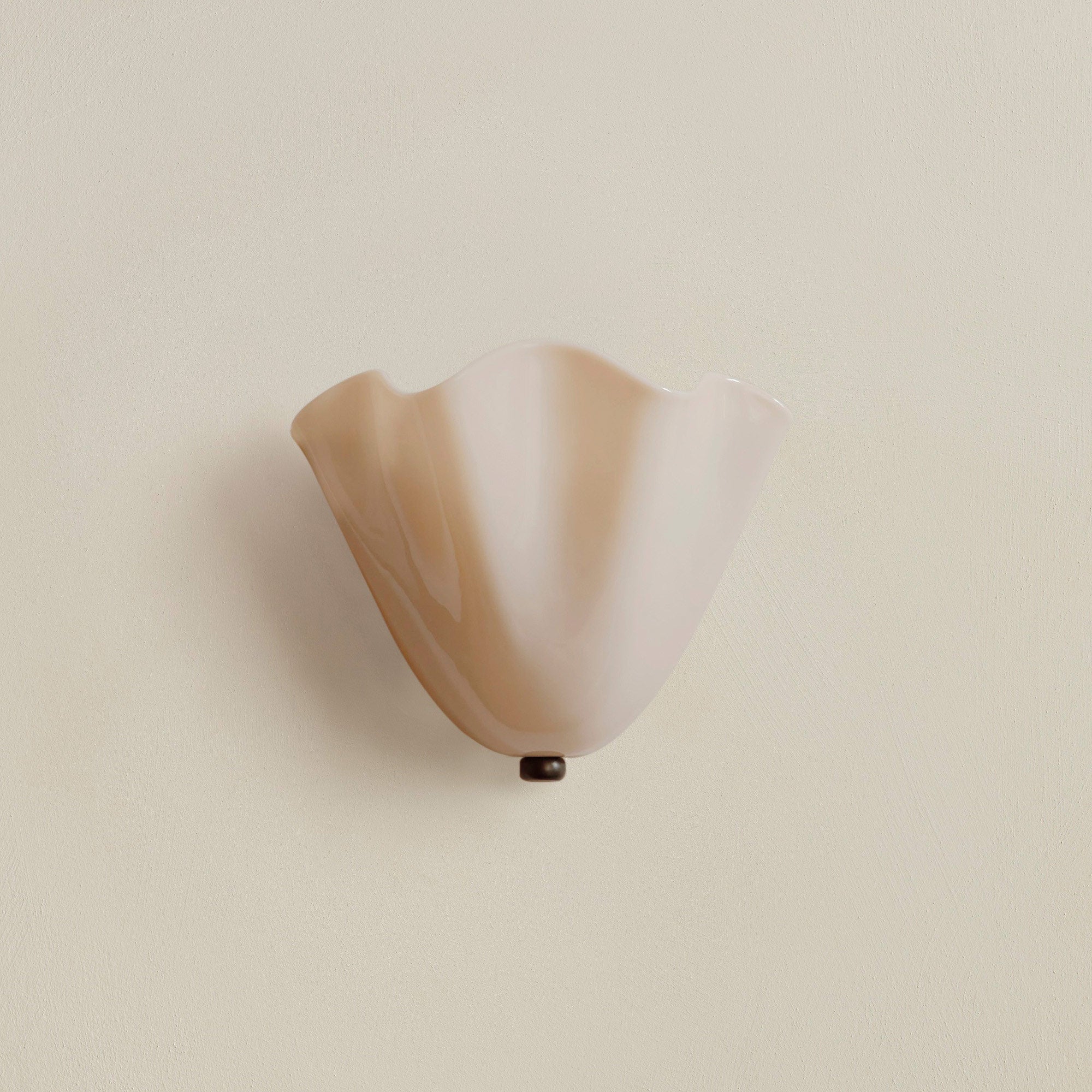 Wandlamp Glas In Lood Retro Art Deco Schelp 28cm E14 | Sansoti