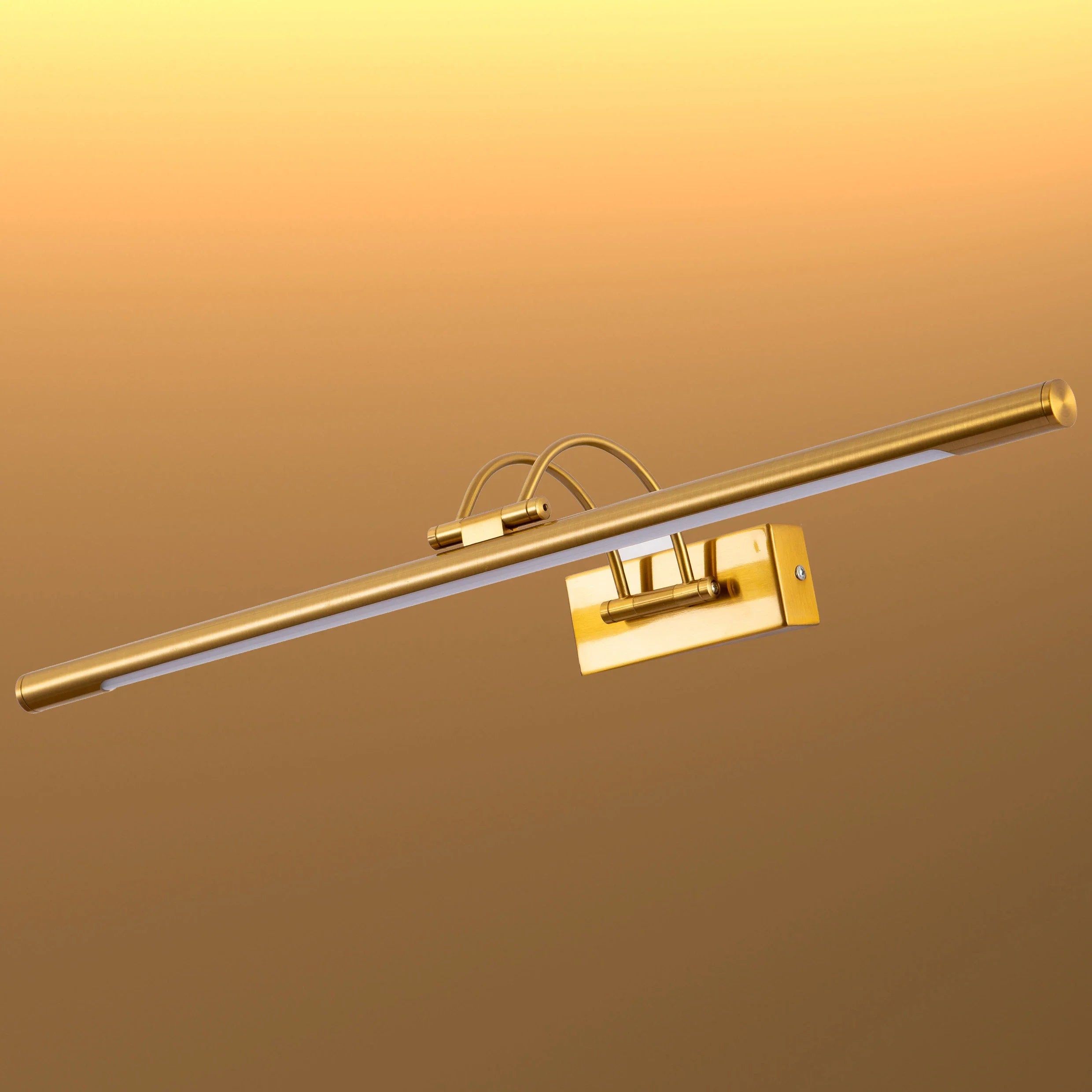 Spiegelleuchte LED Warmweiß 3000K 8W 64cm Gold Nickel Messing Chrom Bilderlampe Wandleuchte