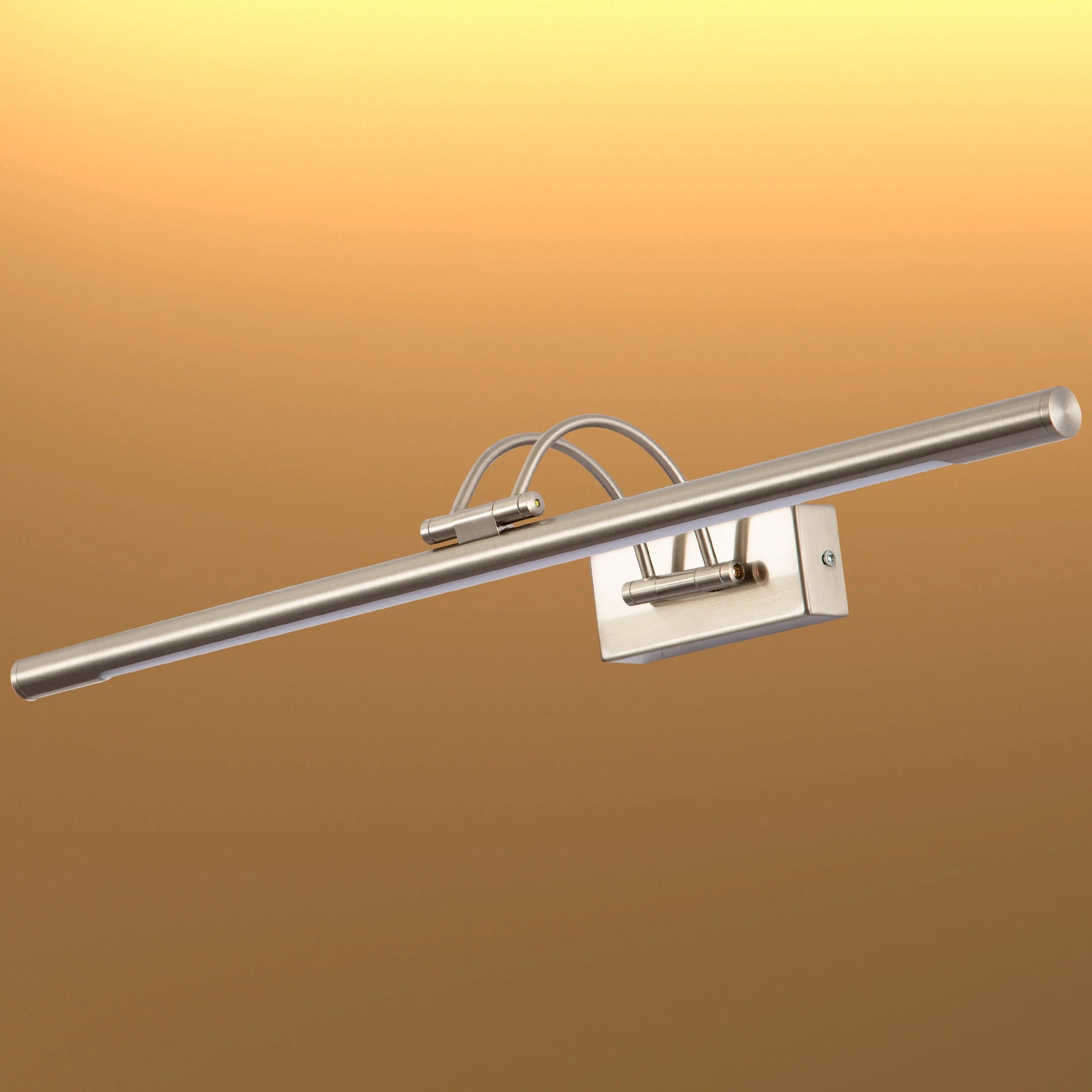 Spiegelleuchte LED Warmweiß 3000K 8W 64cm Gold Nickel Messing Chrom Bilderlampe Wandleuchte
