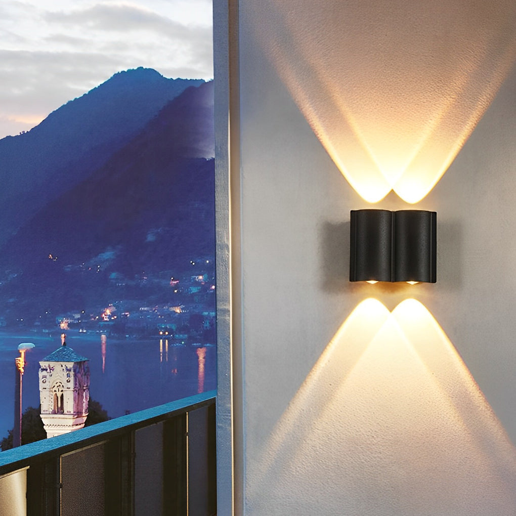 Moderne Buitenwandlamp Aluminium LED Waterdicht IP65 Zwart Sfeerlicht Tuinverlichting Gevelverlichting | Sansoti
