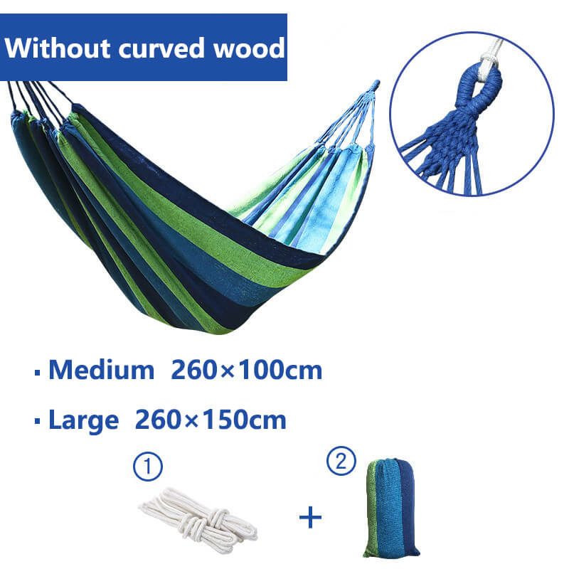 Hängematte Baumwolle Polyester 200x150cm Tragbar Innen Außen Camping Garten 200kg