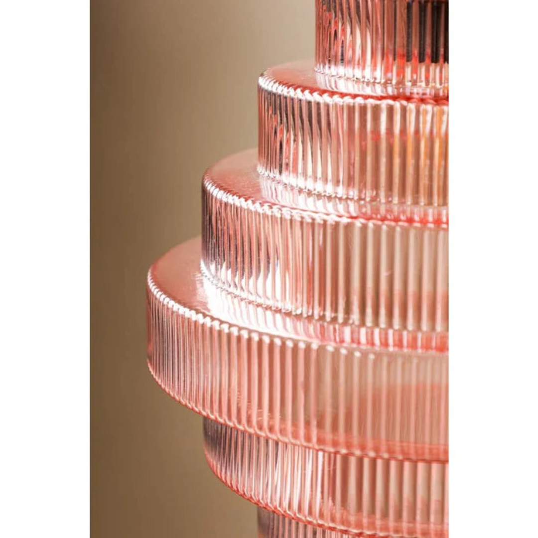 Hängelampe Glas Gerippt Messing Geschichtet Wohnzimmer Esstisch Stimmungsbeleuchtung Vintage Design | Restfield