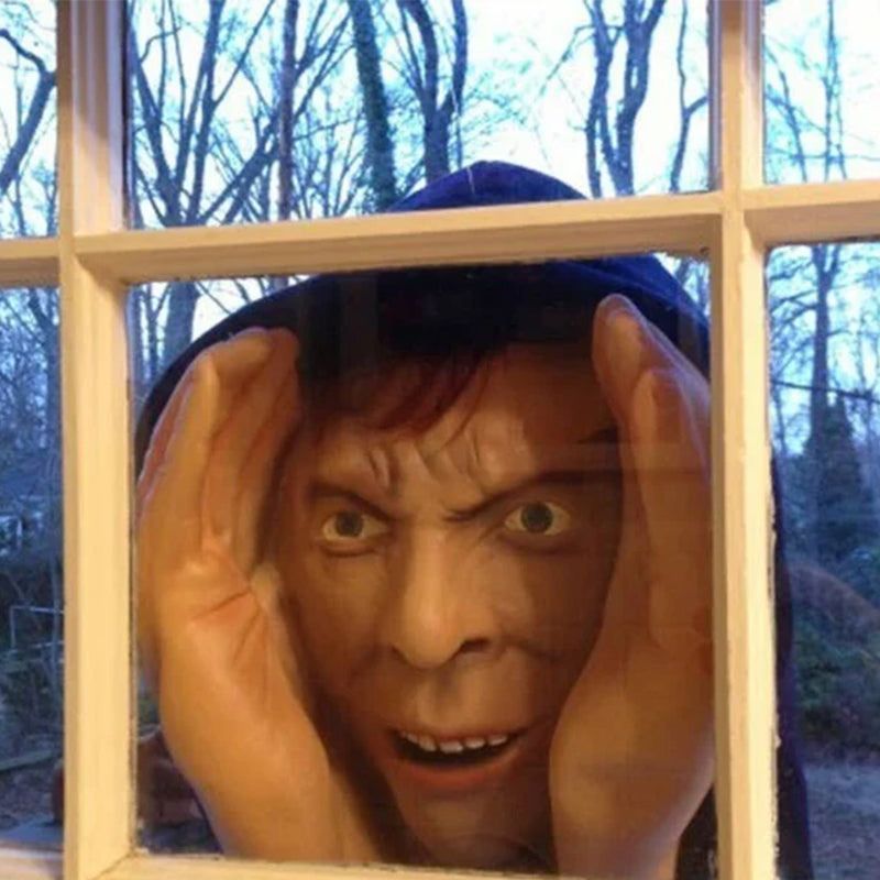 Halloween Raamdecoratie Glurende Ogen met Enge Silhouetten voor Griezelfeest Spookhuis Horror Themafeest | Sansoti