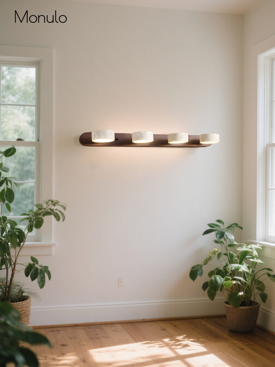 Wandlamp met meerdere lichtpunten natuursteen modern badkamerverlichting warmwit koelwit 2-3-4 lichts stenen armatuur | Sansoti