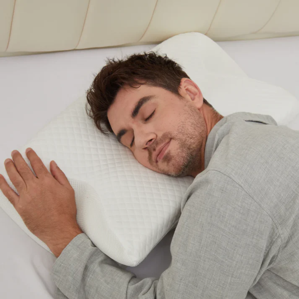 Ergonomisch Nekkussen met Geheugenschuim voor Rug- en Zijslapers Wit Ademend Traagschuim Hoofdkussen | Sansoti