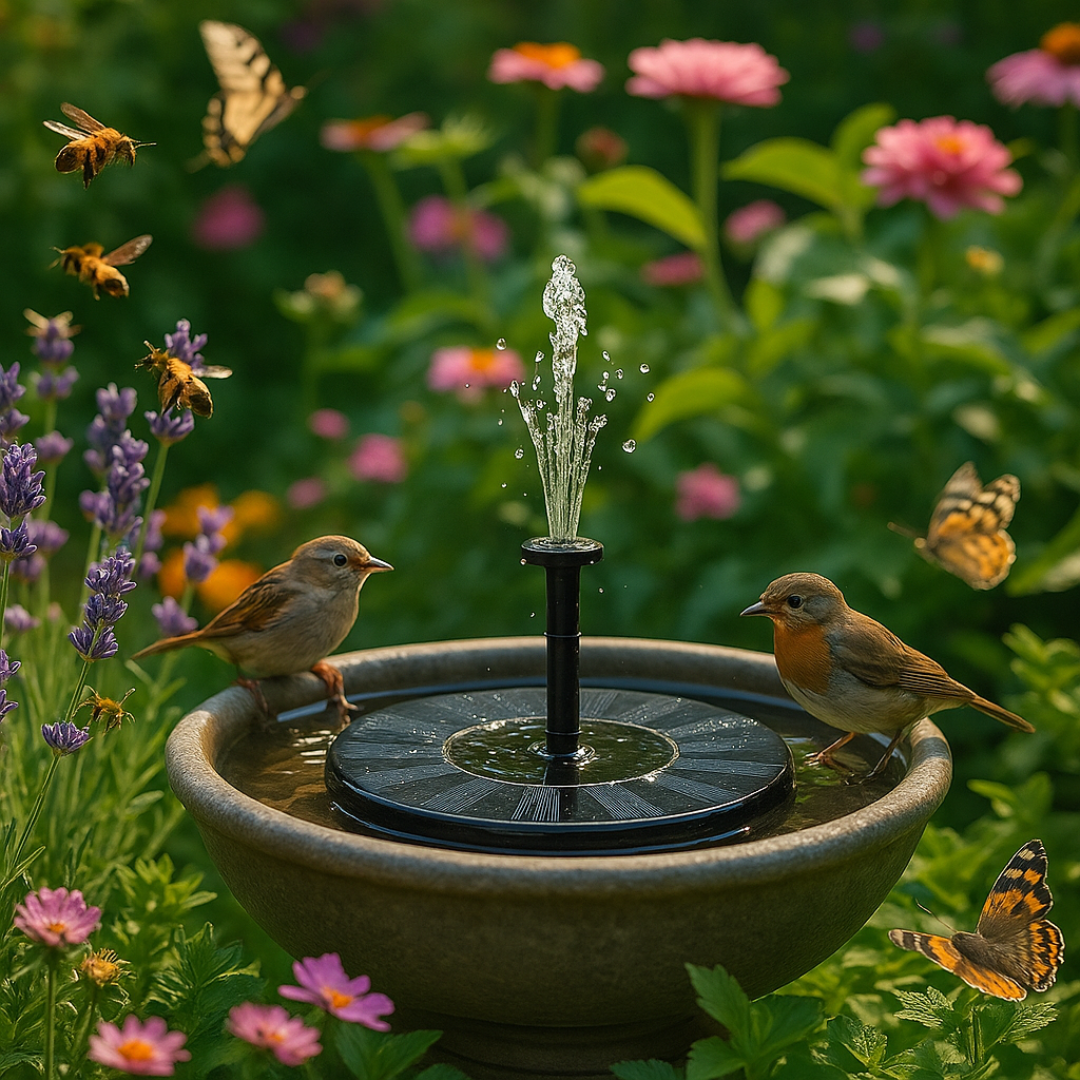 Solar-Powered Fountain Pump for Pond Birdbath and Garden with Automatic Operation | Sansoti