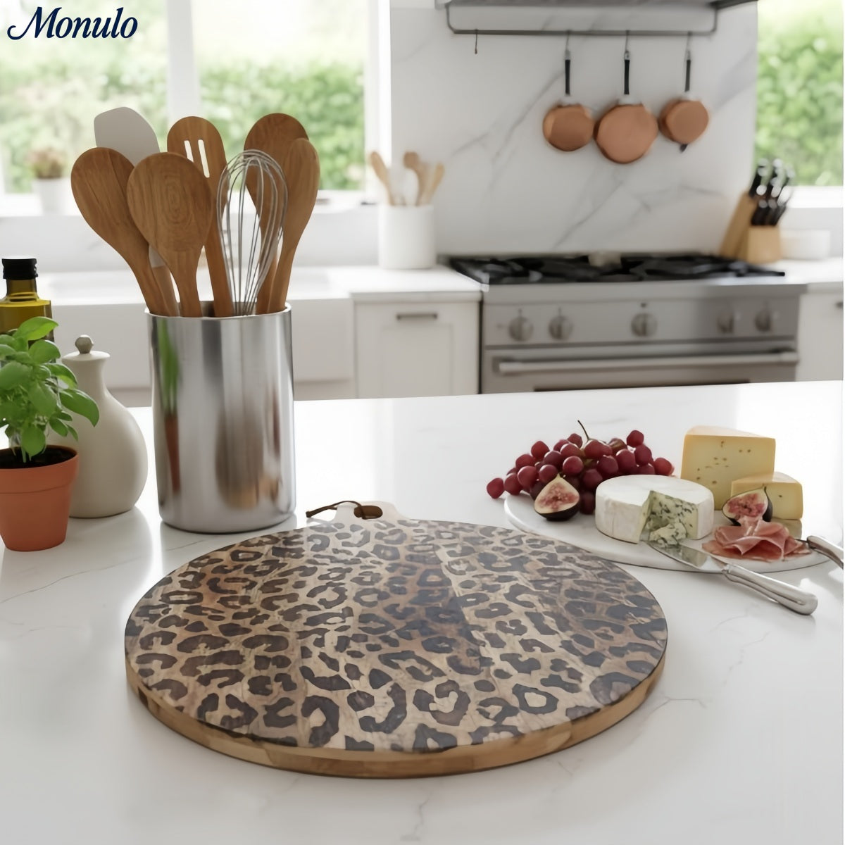 Houten Serveerplank Sapelehout Rond en Vierkant Scandinavisch Design voor Keuken en Tafel | Sansoti