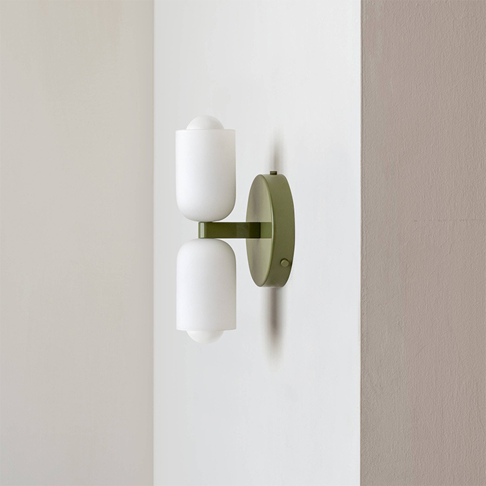 Wall lamp with Double Acrylic Shades – Stylish Up & Down Lighting for Hallway Bedroom Living Room Corridor | Sansoti