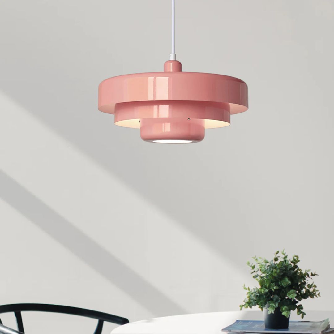 Hängeleuchte Metall Geschichtet Ø35cm Orange E27 Esstisch Wohnzimmer Retro Design Beleuchtung Industriell Modern | Restfield