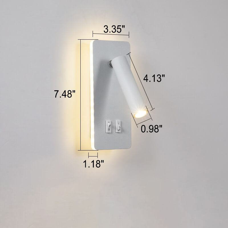 Applique Murale LED Réglable Fer Noir Blanc 15W Salon Chambre Hall Spot Lampe de Lecture LED Intégré Spot Mural Moderne | Restfield