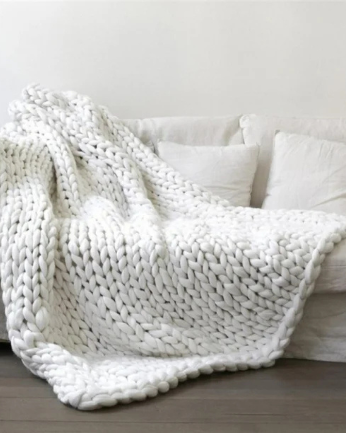 Handgebreid Chunky Plaid – Dik Gebreide Deken in Zachte Chenille voor Bank en Bed | Sansoti