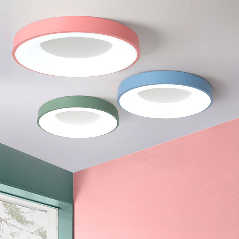 LED Deckenleuchte Rund Acryl Eisen Niedrige Räume Flur Schlafzimmer Wohnzimmer Moderne Aufbauleuchte Minimalistische Deckenbeleuchtung | Restfield