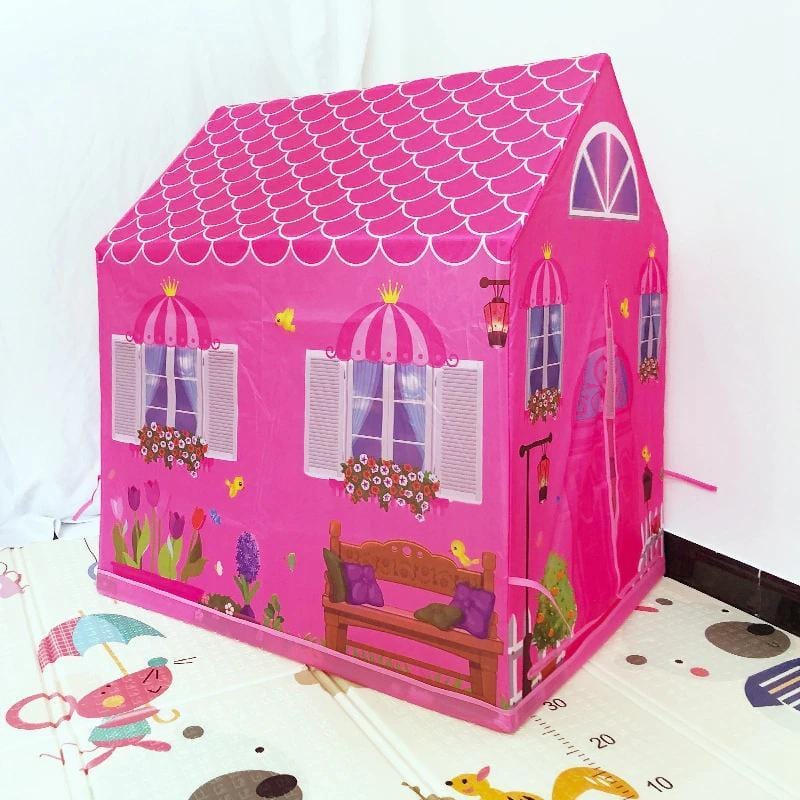 Speeltent Prinsessenhuis Roze Kasteeldesign 105x95x68cm voor Binnen en Buiten Speelgoed Kinderkamer Tent | Sansoti