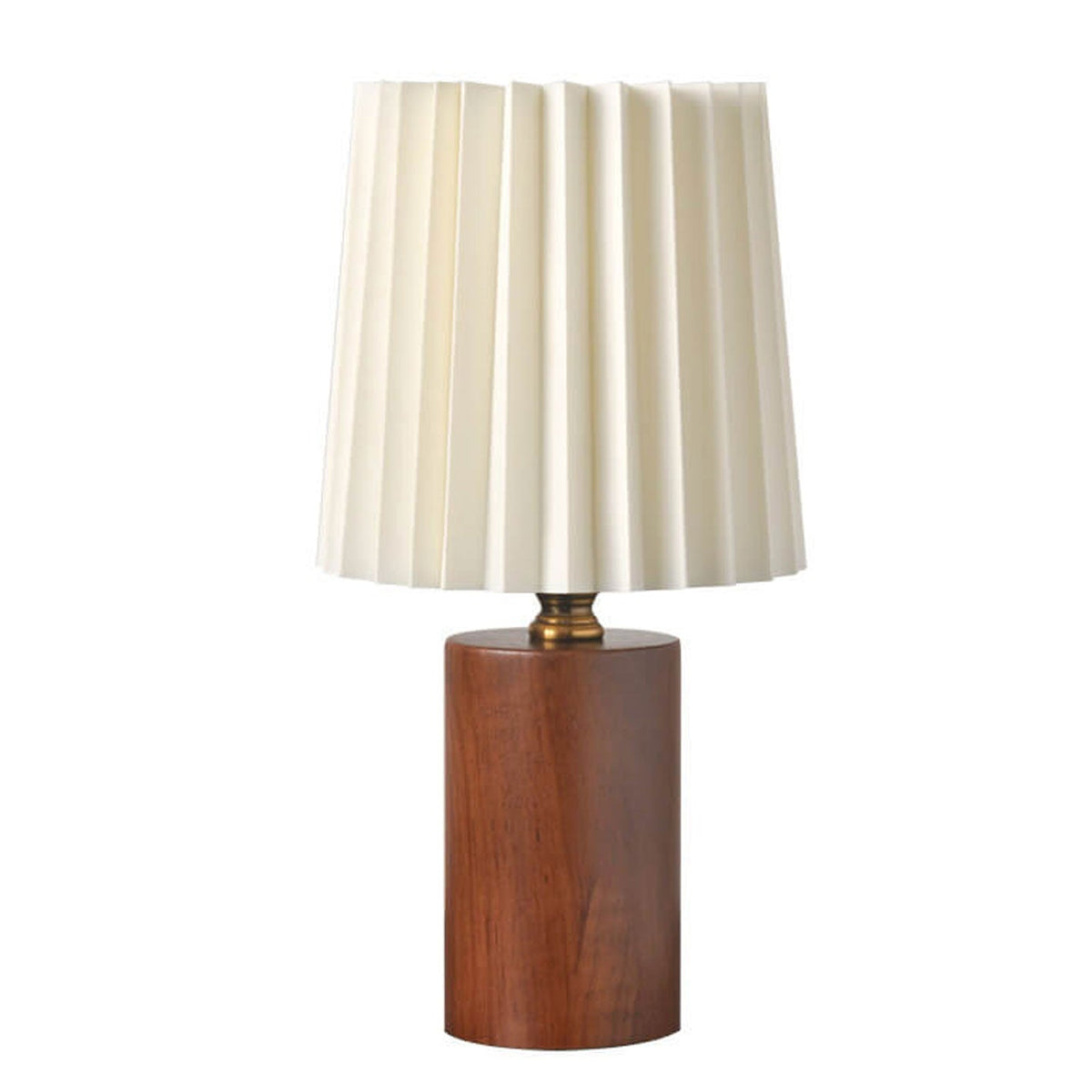 Tischlampe mit Plissee-Schirm Holzbasis Vintage-Stil Dimmbares Stimmungslicht Nachttischlampe Wohnzimmer-Leselampe Retro-Design | Sansoti