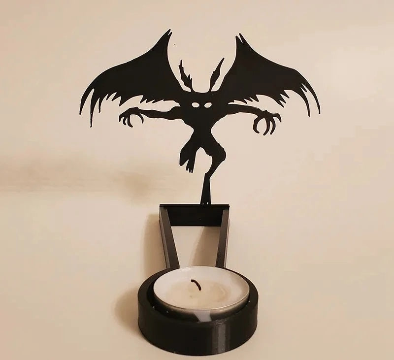 Metall-Kerzenhalter Halloween-Schädel-Design Schwarz 15x8cm Stimmungslicht Dekoratives Ornament Gothic-Tischdekoration | Sansoti