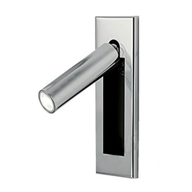 Drehbare Wandleuchte aus Metall in Zylinderform, Leselampe mit verstellbarem Licht, modernes Design, Schwarz und Gold, Nachttischlampe | Sansoti
