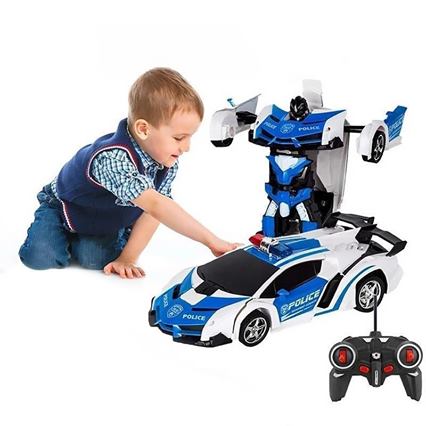 RC Transformierendes Auto – Spielzeugauto und Roboter in Einem mit Fernbedienung | Sansoti