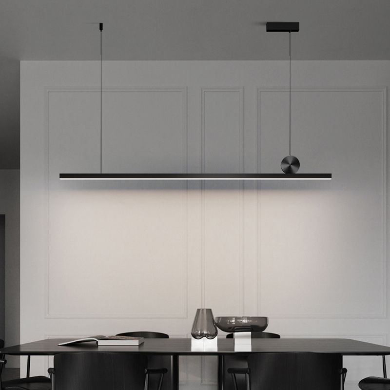 Asymmetrische Pendelleuchte Linear Metall 90-120cm Schwarz Gold Dimmbar Wohnzimmer Schlafzimmer Beleuchtungseinheit | Sansoti