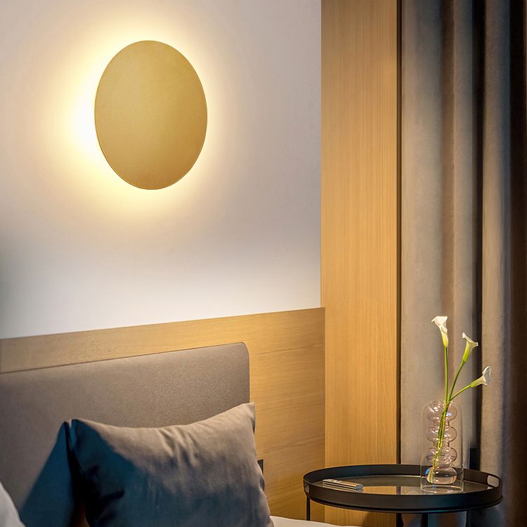 Runde Metall-Wandleuchte LED Moderne Strahlen Schwarz Weiß Gold Schlafzimmer Wohnzimmer Designbeleuchtung 20-50cm | Sansoti