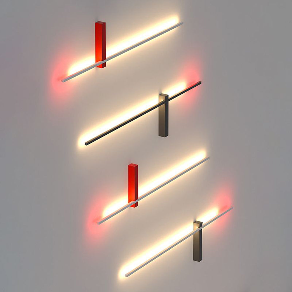 Linear Wall Lamp Multicolor Minimalist Metal Acrylic LED 60/90cm Dining Room Living Room Study | Sansoti