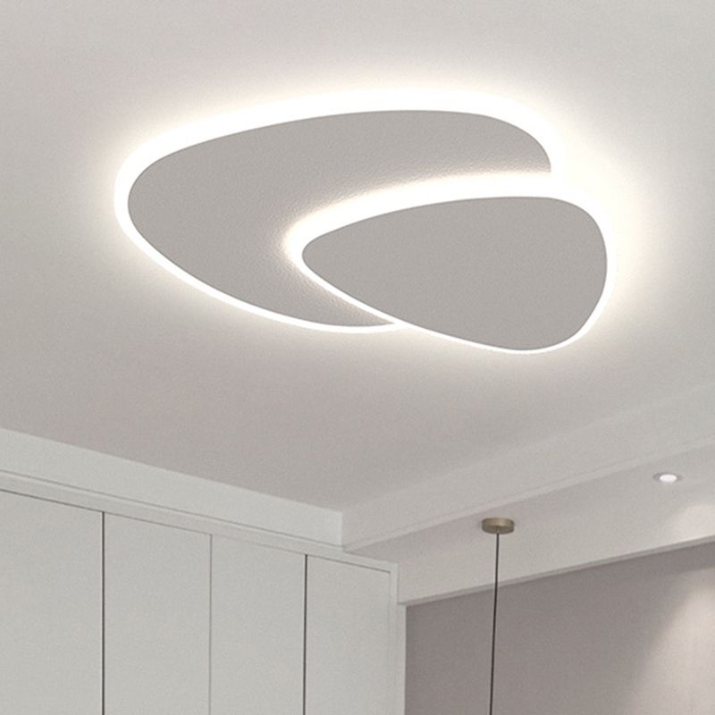 Geometric Ceiling Light Metal Acrylic White LED Dimmable Modern Design Living Room Bedroom Lighting | Sansoti