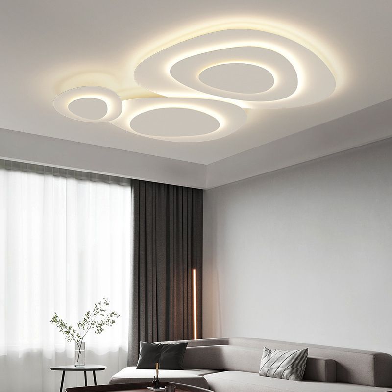 Plafondlamp LED Organisch Vormen Wit Metaal Dimbaar Woonkamer Slaapkamer 90 110cm | Sansoti
