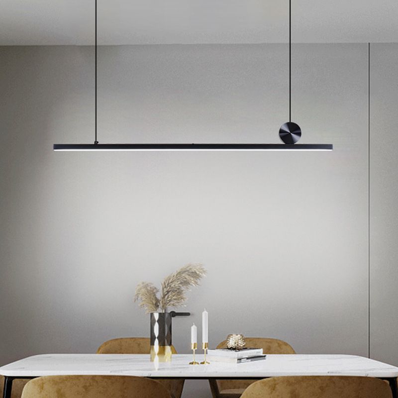 Asymmetrische Pendelleuchte Linear Metall 90-120cm Schwarz Gold Dimmbar Wohnzimmer Schlafzimmer Beleuchtungseinheit | Sansoti