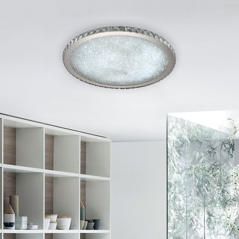 Crystal Ceiling Light Luxury Brass Round LED Light Beam Bedroom Living Room Dining Room Modern Lighting | Sansoti