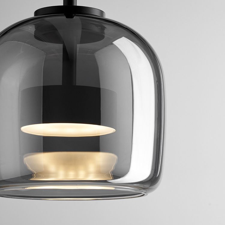 Rookglas Hanglamp Minimalistisch Design Dimbaar E27 Fitting Eettafel Woonkamer Plafondverlichting Eetkamer | Sansoti