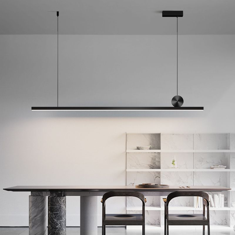 Asymmetrische Pendelleuchte Linear Metall 90-120cm Schwarz Gold Dimmbar Wohnzimmer Schlafzimmer Beleuchtungseinheit | Sansoti