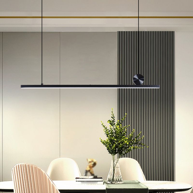 Asymmetrische Pendelleuchte Linear Metall 90-120cm Schwarz Gold Dimmbar Wohnzimmer Schlafzimmer Beleuchtungseinheit | Sansoti