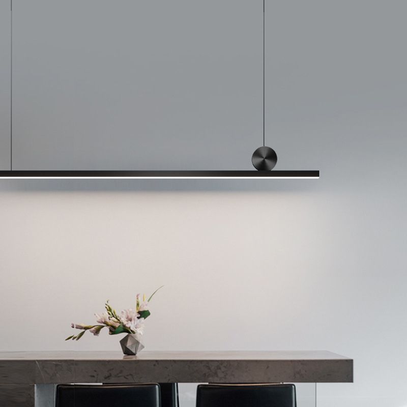 Asymmetrische Pendelleuchte Linear Metall 90-120cm Schwarz Gold Dimmbar Wohnzimmer Schlafzimmer Beleuchtungseinheit | Sansoti