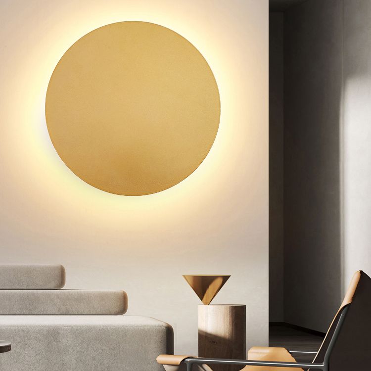 Runde Metall-Wandleuchte LED Moderne Strahlen Schwarz Weiß Gold Schlafzimmer Wohnzimmer Designbeleuchtung 20-50cm | Sansoti