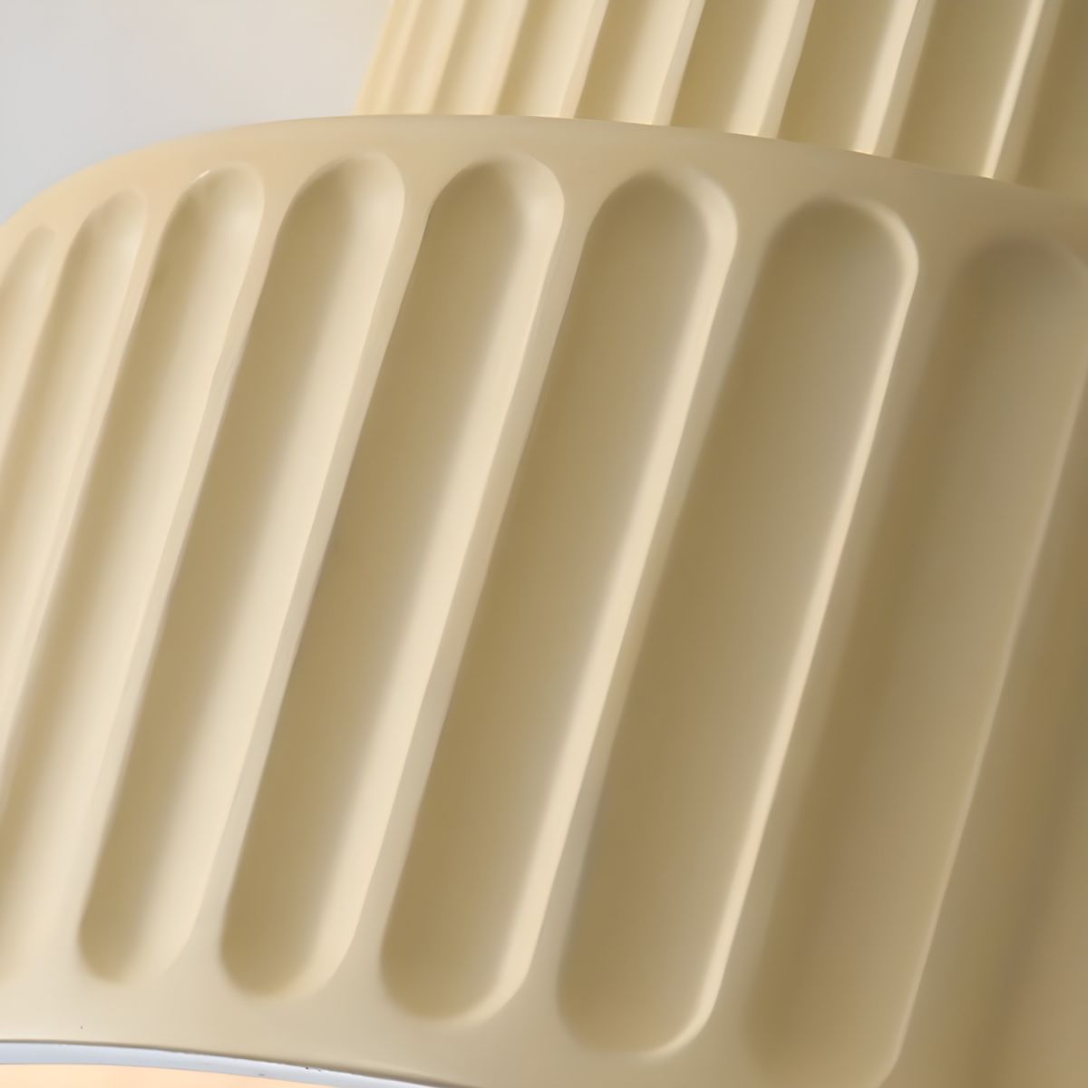 Deckenleuchte Gerippt Resin E27 Weiß Kompakt Modernes Interieur Wohnzimmer Küche Schlafzimmer Retro Design Deckenlampe | Restfield