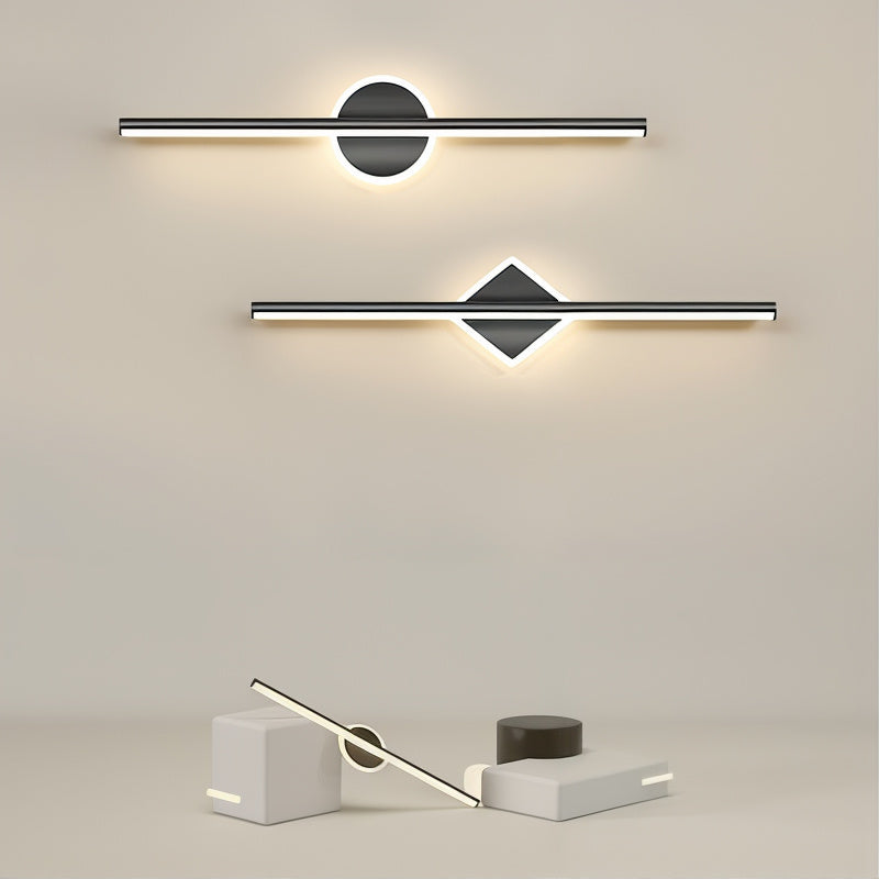 LED Wall Lamp Black-Gold Modern Design 40cm with Silicone Detail for Living Room Bedroom Bathroom | Sansoti