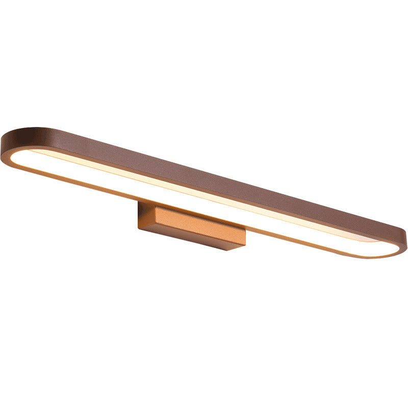 Applique miroir aluminium bande silicone noir brun café 40cm 60cm 80cm LED salle de bain | Restfield