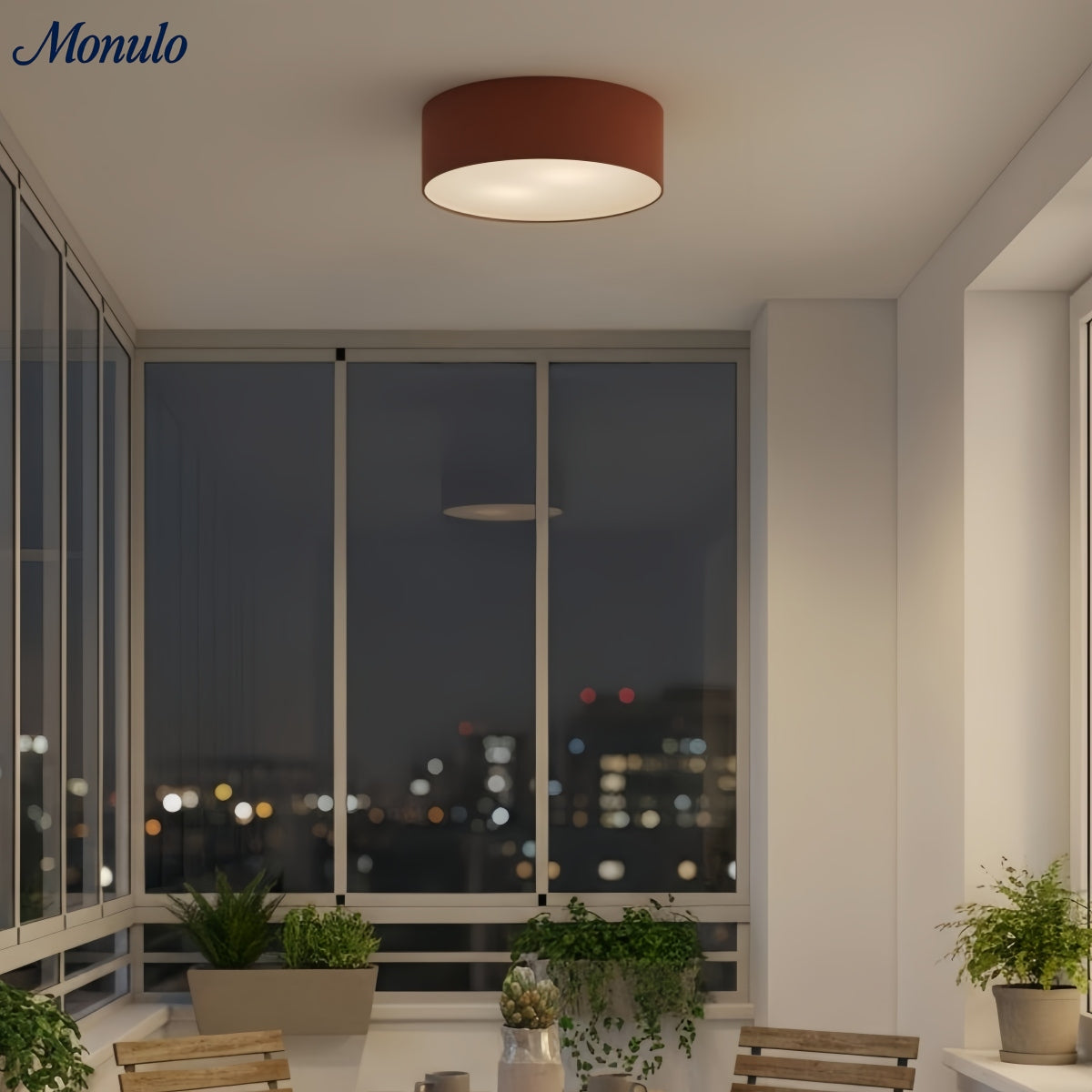 Plafondlamp met Linnen Kap – Drumvorm Ø30/45cm – Modern Scandinavisch Design – Elegante Verlichting Woonkamer Slaapkamer Eetkamer | Sansoti