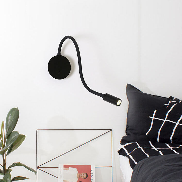 Adjustable LED Wall Lamp – 360° Rotatable – Industrial Design Black Metal – Direct Wall Lighting for Living Room Bedroom Hall Modern Interior | Sansoti