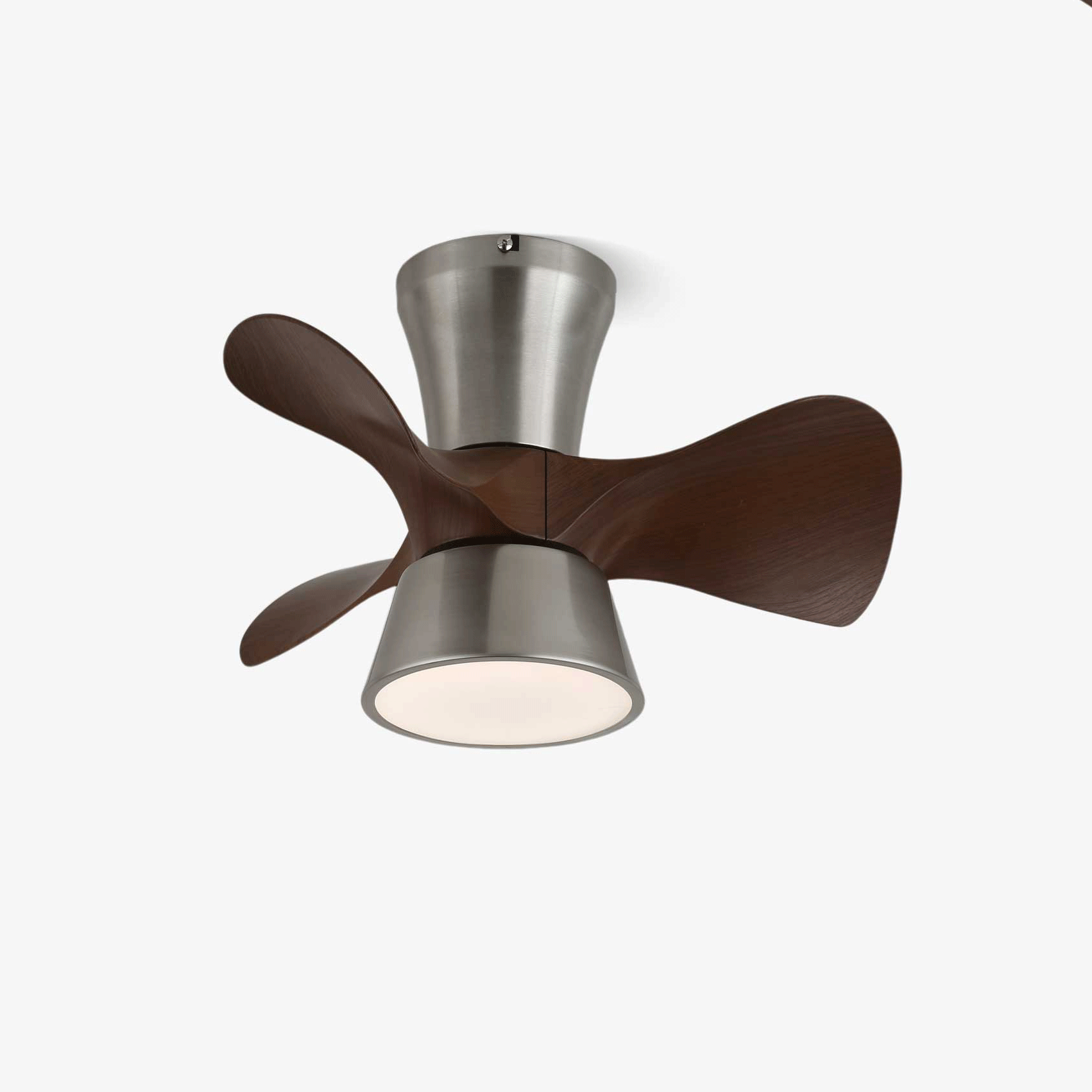 Moderne Plafondventilator met Verlichting en Houten Bladen – 3 Snelheden & Afstandsbediening 55cm | Sansoti