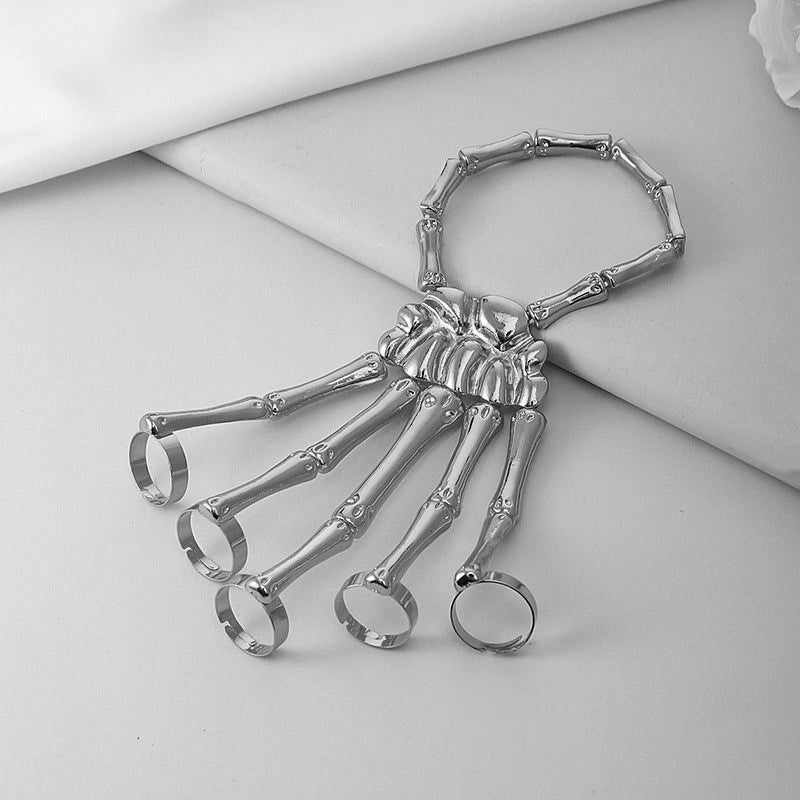 Skelet Handketting Metaal Halloween Accessoire Gothic Sieraad Cosplay Party Decoratie Feest Kostuum Armband | Sansoti
