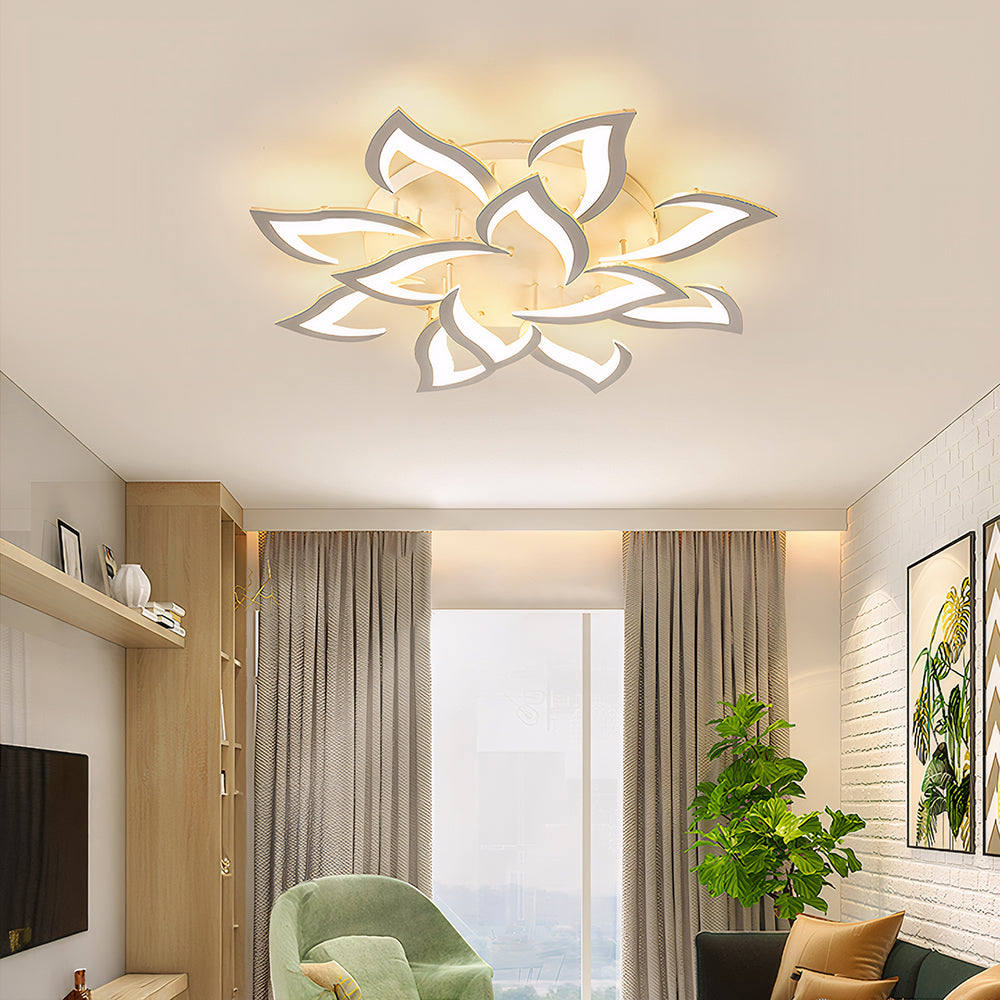 Lovela Flower Deckenleuchte LED 3200 Lumen Schwarz Wohnzimmer Schlafzimmer Design Deckenleuchte modern | Restfield