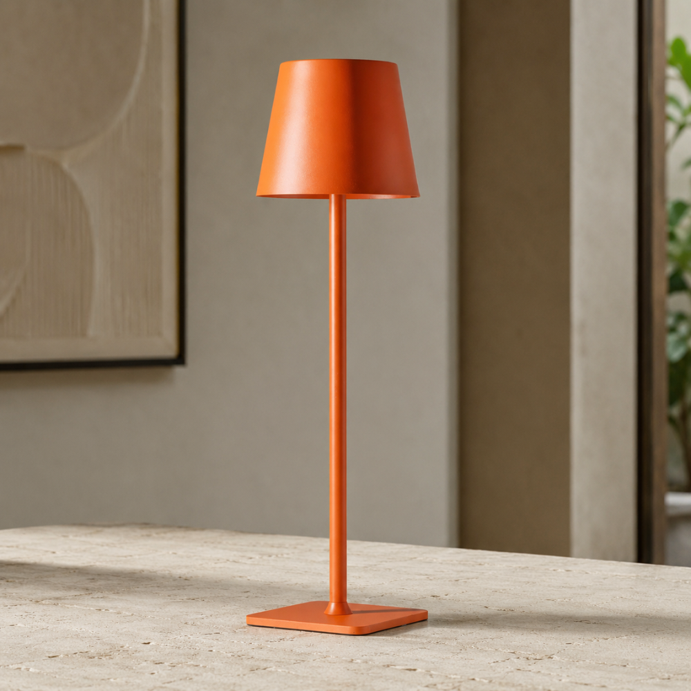 Wireless Table Lamp Dimmable Rechargeable 38cm Metal LED Touch Indoor Outdoor IP54 Waterproof Ambient Lighting | Sansoti
