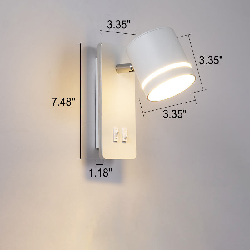 Applique Murale LED Réglable Fer Noir Blanc 15W Salon Chambre Hall Spot Lampe de Lecture LED Intégré Spot Mural Moderne | Restfield