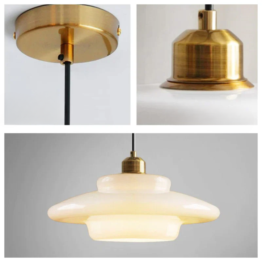 Hängelampe Glas E27 Gold Rund Wohnzimmer Esstisch Küche Organisches Design Stimmungslicht Modernes Interieur | Restfield