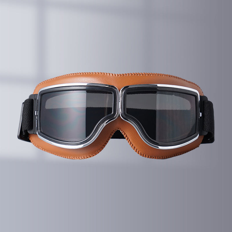 Retro Motorgoggles met Beschermglazen en Verstelbare Band | Sansoti