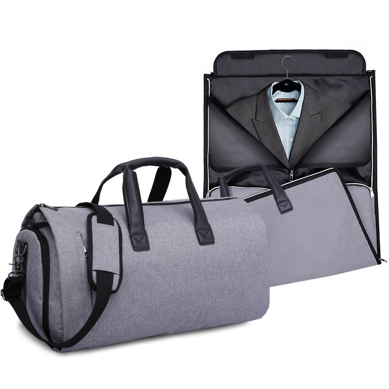Multi-Functional Travel Bag Black – Compact Clothing Bag for Suits with Shoe Compartment and Storage Space | Sansoti